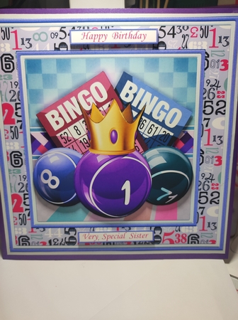 BINGO QUEEN OR KING 7.5 Decoupage & Insert Mini Kit by marie nowell