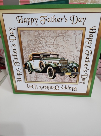 SC Old Green Car Fathers Day by marie nowell