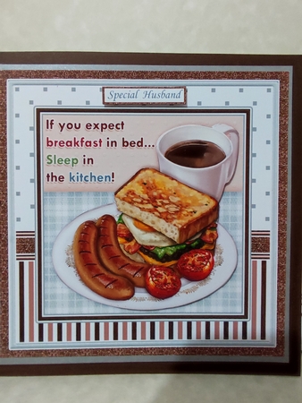 BREAKFAST IN BED 7.5 Decoupage & Insert Mini Kit All Occasions by marie nowell