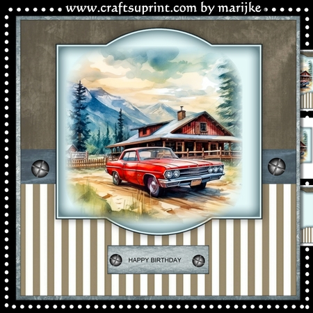 Mountain cabin car bundle by Marijke Kok