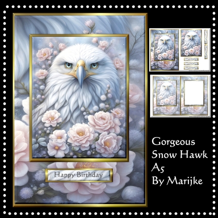 Snow Eagle backgrounds by Marijke Kok