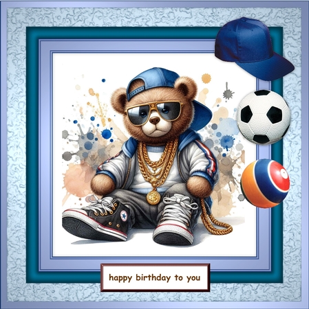 Hip Hop Bear 1 by Marijke Kok