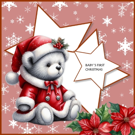 Silver Christmas Bears by Marijke Kok