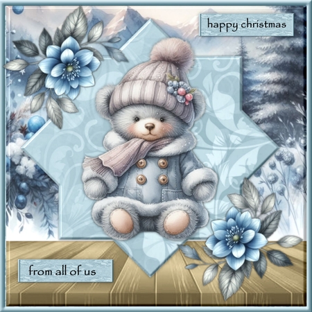 Winter Teddy Bears   Clipart by Marijke Kok