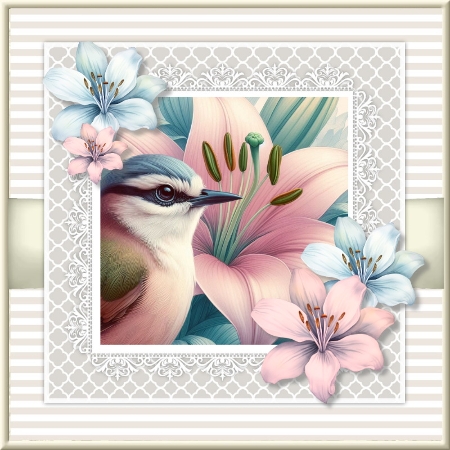 Bird and Lily by Marijke Kok