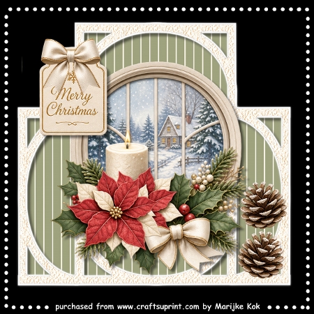 Christmas Candle 1 Large Clipart Collection in PNG  by Marijke Kok