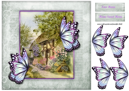 6 Floral and Swirl Backing Papers by Marijke Kok