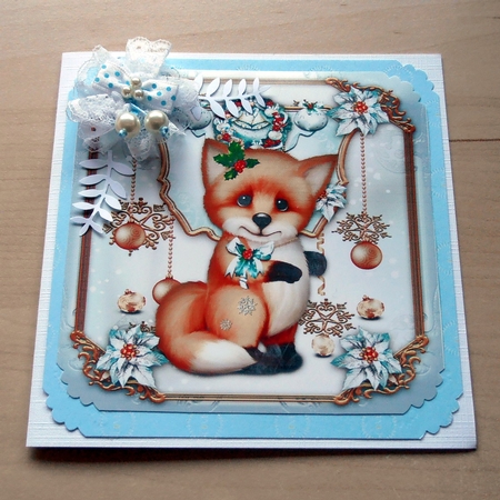 Winter Christmas Cute Animals Bumper Card Front Kit by Marijke Kok