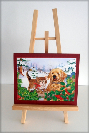  Christmas Pets Verse Insert by Marijke Kok