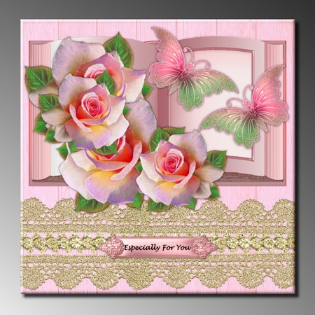 Rose Decoupage 1  by Marijke Kok