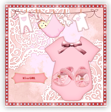 Macaroon Gold Edged Pointed Sentiment Tag by Marijke Kok