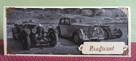 Vintage Bentley Cars Large Dl Card by Marijke Kok