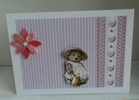 Striped Backing Paper in Pink by Marijke Kok