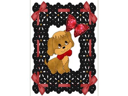 Black and Red Embroidery Anglaise Frame by Marijke Kok