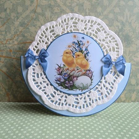 Vintage Easter Chicks Wobble Card 3 by Marijke Kok