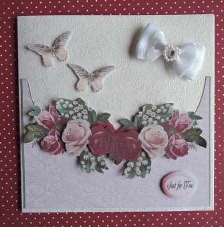 Double Roses Inverted Card by Marijke Kok