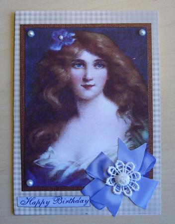 Beautiful Vintage Lady in Purple by Marijke Kok
