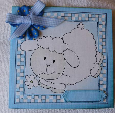 Little Lamb Cut and Fold Quick Card by Marijke Kok
