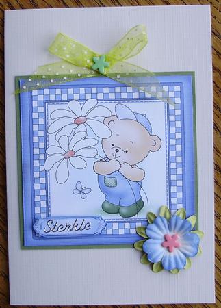 Robert's Flowers Cut and Fold Quick Card by Marijke Kok