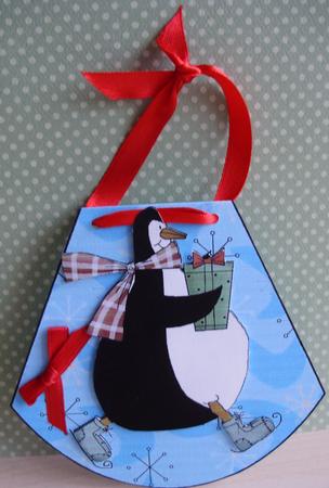 Penguin Wobble Card by Marijke Kok