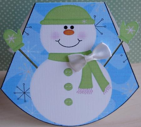 Snowman Wobble Card by Marijke Kok
