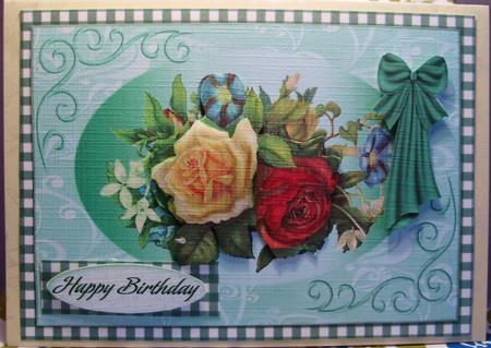 Pretty Flowers in Oval Frame by Marijke Kok