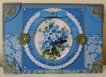 Forget Me Knots A5 Half Lace Card Front by Marijke Kok