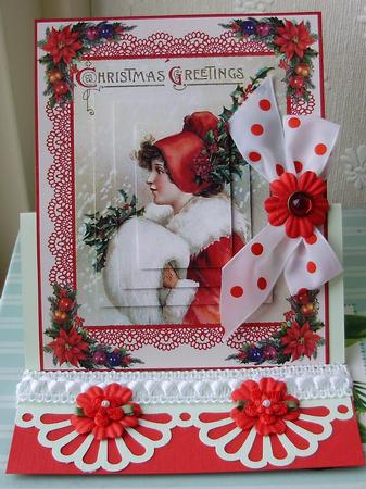 Keeping Warm at Christmas Time Pyramid Topper by Marijke Kok