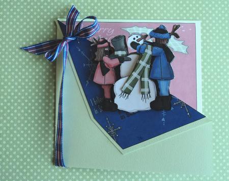 Snowman Making Time - Corner Fold Back by Marijke Kok