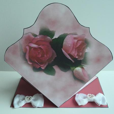 Rose Diamond Top Fold Card by Marijke Kok