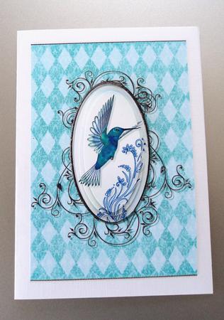 Humming Bird Quick Card by Marijke Kok