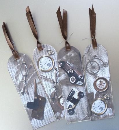 Male Vintage Bookmarks by Marijke Kok