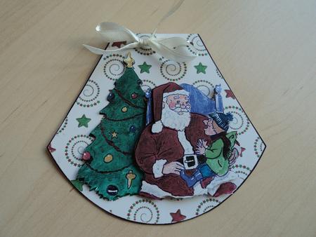 Vintage Santa and Tree Wobble by Marijke Kok
