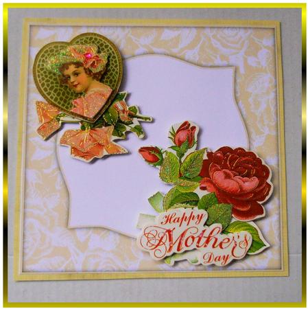 Vintage Rose 12 8x8 Blank Card Fronts - Rich Shades by Marijke Kok