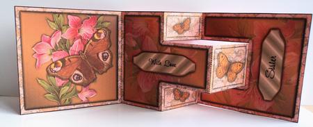 Vintage Butterflies T-step Tri Fold by Marijke Kok