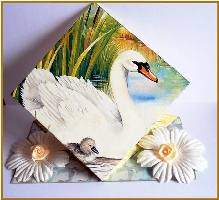 Diamond Water's Edge "meet the Family" Swans Craft Sheet by Marijke Kok