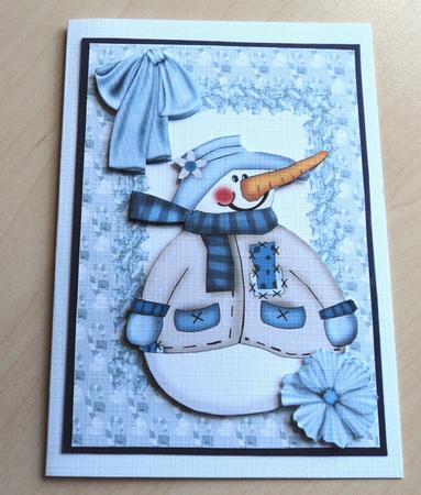 Snowman with Long Carrot Nose by Marijke Kok
