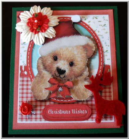 Darquise the Christmas Bear , Red by Marijke Kok