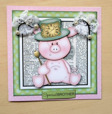 Steampunk Pig Dictionary Mini Kit by Marijke Kok