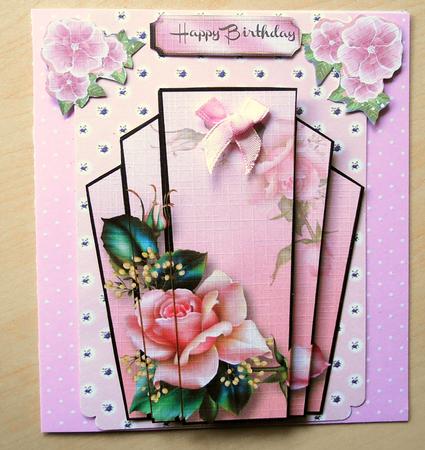 Art Deco Stacker Topper - Pale Pink Roses by Marijke Kok