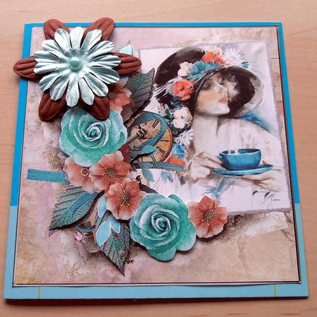 Rose of Time Topper with Decoupage by Marijke Kok