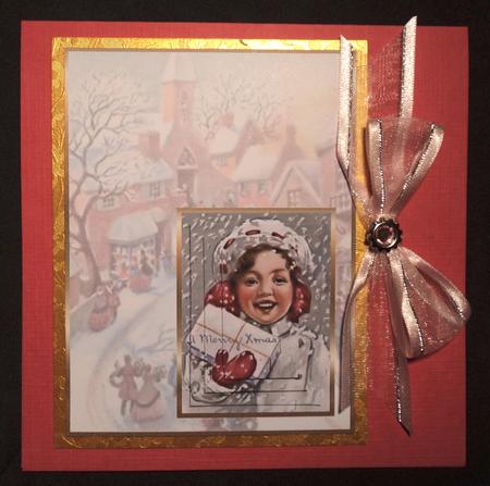 Vintage Girl in the Snow by Marijke Kok