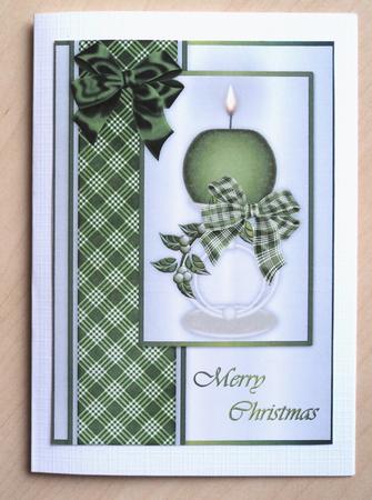 Christmas Candle 3 A4 Card Front by Marijke Kok
