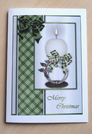 Christmas Candle 4 - A4 Card Front by Marijke Kok