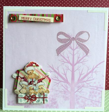 Winter Scene in Pink Backing Paper by Marijke Kok