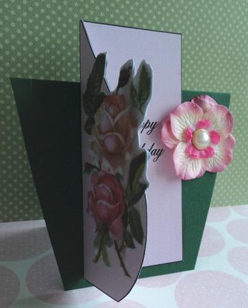 Vintage Pink Roses Tear Drop by Marijke Kok