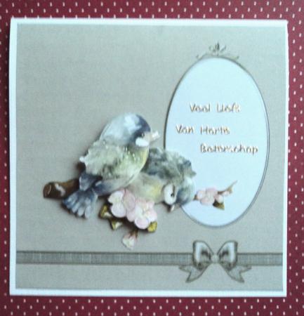 'metallic' Dl Fancy Bow Card Fronts or Insert by Marijke Kok