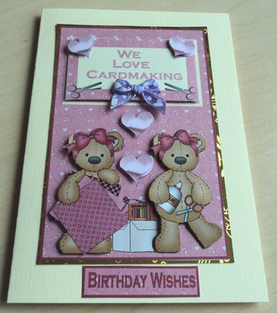 We love cardmaking Decoupage Topper by Marijke Kok