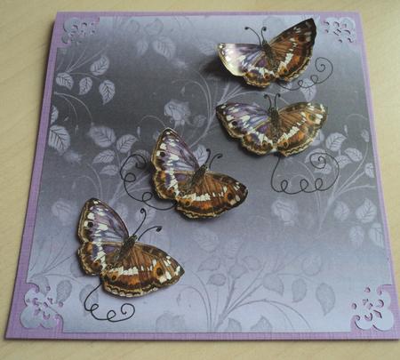Lilac Floral Santa Backing by Marijke Kok