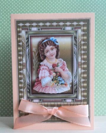Vintage Girl in Pink by Marijke Kok